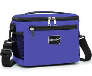 lot 21422 image: BEIMILY Lunch Box for MenWomen,Lunch Bag,Small Insulated Lunch Soft Cooler Bag Tote,Small Lunch Bag for Work,Adult Lunch Box,Reusable Leakproof Lunch Bag with Adjustable Shoulder Strap (Purple)