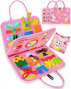 lot 21433 image: Exorany Busy Board Montessori Toys for 1 2 3 4 Year Old Girls & Boys Birthday Gifts, Sensory Toys for Toddlers 1-3, Educational Travel Toys, Preschool Activities for Learning Fine Motor Skills