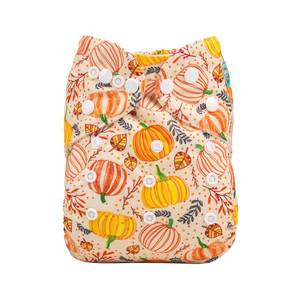 lot 21434 image: ALVABABY Baby Cloth Diapers One Size Adjustable Washable Reusable for Baby Girls and Boys 1 Pack with 2 Inserts