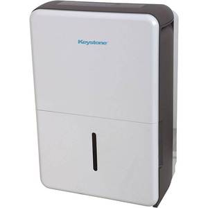 lot 1662 image: Keystone - 50 Pint Dehumidifier with Electronic Controls - White - Retail $199.99