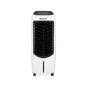 lot 1669 image: 194 CFM 3-Speed Portable Evaporative Cooler, Quiet, Low Energy, Compact Spot Fan and Humidifier in White - Powers On