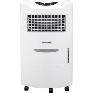 lot 4892 image: Honeywell - 470 CFM Indoor Evaporative Air Cooler (Swamp Cooler) with Remote Control - White - Retail $313.2