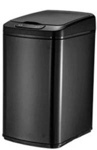 lot 4894 image: xiaodou Trash Can Living Room Trash Can Household Automatic Induction Trash Can Rechargeable Kitchen Bathroom Trash Can (Color  Black, Size  M-12L)