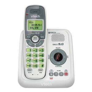 lot 5582 image: VTech CS6124 DECT 6.0 Cordless Phone with Answering System and Caller IDCall Waiting White