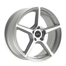 lot 4621 image: 16x7.5 Motiv 433MS Blade Gloss Silver Machined Wheel 5x112 (40mm) - Retail $127.05