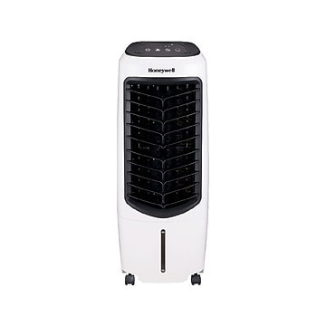 lot 1669 image: 194 CFM 3-Speed Portable Evaporative Cooler, Quiet, Low Energy, Compact Spot Fan and Humidifier in White