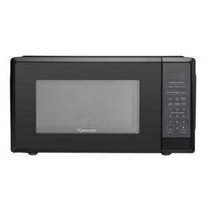 lot 1755 image: Kenmore 1.1 Cu Ft Microwave - Black Countertop Oven, 1000W, Child Lock, 6 Programs&nbsp