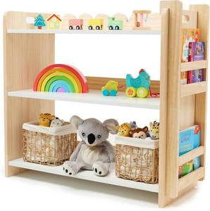 lot 3935 image: Montessori Toy Storage with Removable Bookshelf&nbsp Toddler Toy Storage Organizer, Wooden Storage Cabinet for Baby Books, Cubby Shelving, Playroom &amp Daycare Furniture, Classroom Bookcase