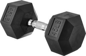 lot 3938 image: Basics Rubber Hex Dumbbell Hand Weight 45 LB