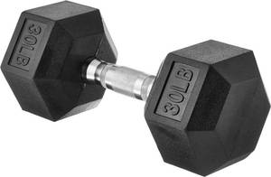 lot 3939 image: Basics Rubber Hex Dumbbell Hand Weight 30 LB