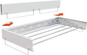 lot 3945 image: Wall Mounted Hidden Drying Rack for Laundry Room  Invisible Drying Rack for Clothes  6 Dryer Rods  Compact Drying Rack for ClothesTowel  Pull-Out and Foldable to Save Space