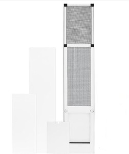 lot 5718 image: Dog Door for Sliding Glass Door - Large Doggy Door for Sliding Doors - Patio Dog Door, Sliding Door Dog Door Insert RETAIL $159.99
