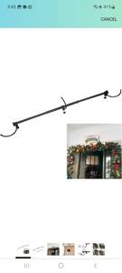 lot 6026 image: Front Door Garland Hanger,35-45 lnch Adjustable Tension Rod,No Drilling Required for Installation, Adjustable for Single-Door Under 45 inches Christmas and Holiday Decorative