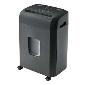 lot 6027 image: Pen  Gear 16-Sheet Cross-Cut PaperCDs and DVDsCredit Card Shredder 5.3 Gallon Bin Black Home and Office use - Retail $99.00