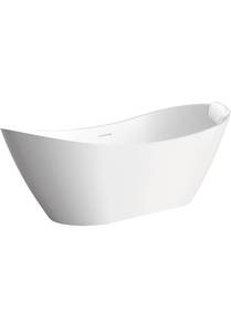 lot 10000 image: Standing Bath Tub ColorWhite. Meas 70-35x34-25x29-55INCHMISSING SIDE DRAIN FITTING