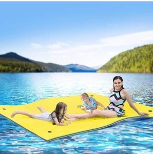 lot 10012 image: Floating Water Pad for Single, Tear-Resistant 3-Layer XPE Foam Floating Mat Recreation Relaxing Lily Pad for Pool Lake River Ocean Boats Outdoor Water Activities