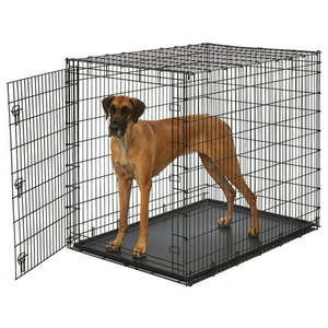 lot 10021 image: MidWest Homes For Pets XX-Large Single Door Metal Wire Dog Crate 54&nbsp