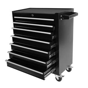 lot 10027 image: 7-Drawer Rolling Tool Chest with Wheels,Tool Cabinet on Wheels with Keyed Locking,Multifunctional Tool Cart on Wheels,Tool Storage Organizer Cabinets for Garage,Warehouse, Repair Shop (Black 2#) -&nbsp