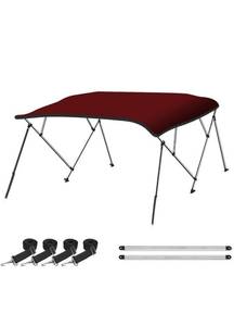 lot 10053 image: Naviskin 10 Optional Colors Available 3-4 Bow 13 Different Size Bimini Top Cover Includes Mounting Hardwares,Storage Boot with 1 Inch Aluminum Frame