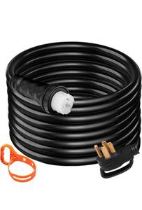 lot 10054 image: Vevor 75Ft 50 Amp Generator Extension Cord 4 Wire 8 Gauge Generator Cord 125V 250V Generator Power Cord N14-50P & SS2-50R & CS6364 Twist Lock Connectors  Everything ElseUSED