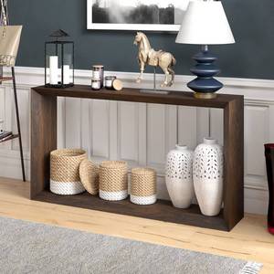 lot 10057 image: Henn&ampHart 55 Wide Rectangular Console Table in Alder Brown, for Home, Living Room, Bedroom, Entertainment Room, Office