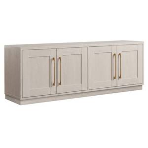 lot 10204 image: Henn&ampHart Rectangular TV Stand for TVs up to 75 in Alder White, for Home, Living Room, Bedroom, Entertainment Room, Office