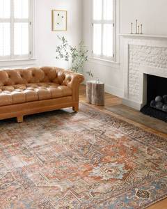 lot 10218 image: Loloi II Loren TerracottaSky 8-4 x 11-6 Area Rug (Packaging Torn)