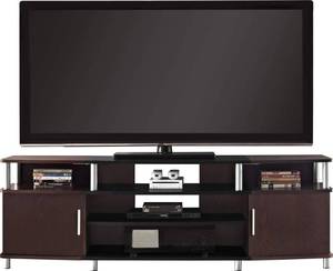 lot 10237 image: Ameriwood Home Carson TV Stand for TVs up to 70, Cherry&nbsp