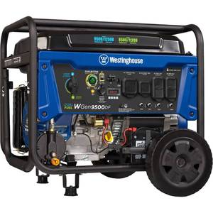 lot 10243 image: Westinghouse 12500 Watt Dual Fuel Home Backup Portable Generator, Remote Electric Start, Transfer Switch Ready, Gas and Propane Powered
