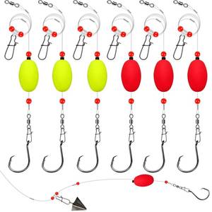 lot 10262 image: Dovesun Fish Finder Rig with Float 20.5 Surf Fishing Rigs 90LB Surf Fishing Tackle for Shark Bluefish Stripers 6PCS 50