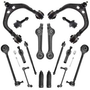 lot 10268 image: ASTARPRO - 16pc Front Suspension Kit for Chrysler 300 Dodge Challenger Charger 2011 2012 2013 2014, 6 Control Arms Upper &amp Lower 2 Sway Bars 4 Tie Rods 2 Lower Ball Joints 2 Boots Replacement