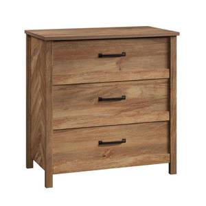 lot 10276 image: Sauder Cannery Bridge Engineered Wood 3-Drawer Chest in Sindoori MangoBrown&nbsp