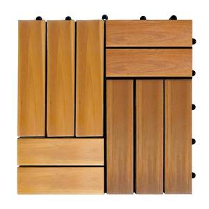 lot 10285 image: Pack of 27 Pieces, Premium Wood(Not Softwood FirPine) Interlocking Deck Tiles, Patio Pavers Floor, Flooring, Decor, D.I.Y Tiles, Decking, Wholesales, 26.2 Square feet, Brown(Sale Off in 3 Days) -&nbsp