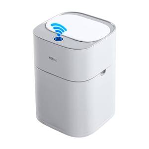 lot 1696 image: MOPALL Bathroom Trash Can Touchless, 4 Gallon Automatic Garbage Can with Lid, Waterproof Motion Sensor Trash Can, Smart Adsorption Trash Bin for Bathroom, Bedroom, Kitchen, Office