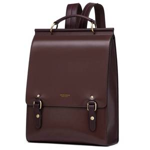 lot 1740 image: Cnoles Leather Backpack Purse For Women Fashion Ladies Vintage Bags Casual College Travel Backpacks Large bag Brown - Retail $79.07
