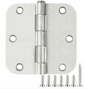 lot 2097 image: A 30 Pack Nickel Door Hinges Satin Nickel 3.5 x 3.5 Inch Interior 3 12 Inch Door Hinges Brushed Nickel Rounded 58 Radius Corners Iron Bifold Silver Residential Hinges for Doors Hardware Controls
