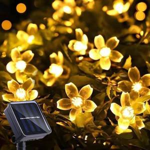 lot 2114 image: ITICdecor Solar Flower String Lights Outdoor Waterproof 50 LED Fairy Light Christmas Decorations for Garden Fence Patio Yard Christmas Tree, Home, Lawn, Wedding, Patio, Party Decoration (Warm White)
