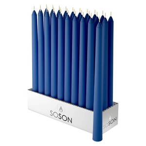 lot 2118 image: Simply Soson 10 inch Blue Taper Candle Sticks, Set of 30 Candle Sticks, Tapered Candles, Dripless Taper Candles, Blue Candlesticks, Tall Candles, Taper Candles Bulk