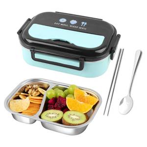 lot 2119 image: Tinaforld 304 Stainless Steel Lunch Box Leakproof Food Storage Containers, Bento Box for Adults,Men,Women