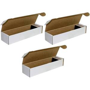lot 6009 image: (3) Premium 800 Count Storage Box Trading Card Storage Box Cardboard Perfect Baseball Card Storage Box - MADE IN THE USA