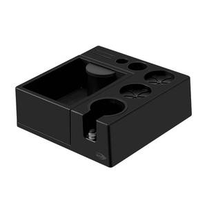 lot 6019 image: IKAPE Espresso Knock Box, Espresso Coffee Organizer Box Fit for Storage 51, 54, 58MM Espresso Tamper, Distributor, Portafilter & Puck Screen Accessories, Plastic Station Base(Black)