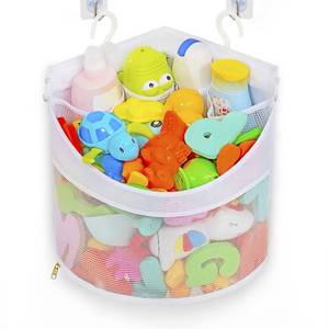 lot 6036 image: Ligereza Baby Bath Toy Organizer, Quick Drying�� and Mould Proof, Corner Hang-Suspension Bath Toy Holder, Large Capacity Multi Use bath toy storage�� White��