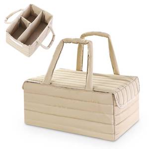 lot 6051 image: BALAPET Diaper Caddy with Lid, Fluffy Diaper Caddy Organizer with Cover for Travel and Storage, Newborn Essentials, Gift for Baby Shower, Nursery Storage Basket