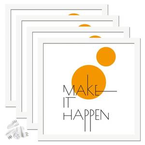 lot 6365 image: ijuerybai 13x13 Picture Frame Set of 4, White 13 x 13 Frame High Transparent Wall Gallery Poster Canvas Photo Frames for 13 by 13 inches