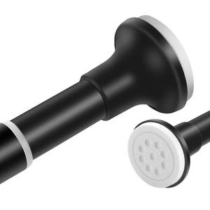 lot 6372 image: Tension Curtain Rod - Black Shower Curtain Rod - Adjustable 78 to 102 inch Spring Tension Shower Rod No Drilling Non Slip, Black