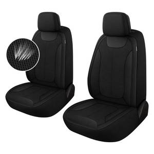 lot 6425 image: CAROMOP Car Seat Covers Premium 3D Air Mesh Cloth Front Set Washable and Breathable Automotive Vehicle Seat Covers for Cars Interior, Universal Fit for Cars, Sedans, Trucks, SUVs (Black)