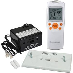 lot 6432 image: Durablow TR1003 OnOff Gas Fire Fireplace Remote Control Kit  Thermostat  Timer with LCD Screen for Millivolt Valve, IPI Module, Replaces Wall Switch  Thermostat Control Module