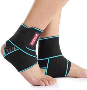 lot 6438 image: Ankle Support,Adjustable Ankle Brace Breathable Nylon Material Super Elastic and Comfortable,1 Size Fits all, Suitable for Sports (Blue(1 Pair))