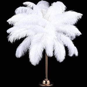 lot 6453 image: Retrowavy 30 Pcs 14-16 Inches Large Natural Ostrich Feathers Bulk for Centerpieces for Wedding Party Centerpieces Home Decoration Flower Arrangement (White)