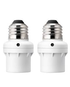 lot 6457 image: DEWENWILS Light Sensor Socket for Light Fixtures, Automatic Dusk to Dawn Light Bulb Sockets, Compatible with IncandescentCFLLEDHalogen Bulbs, 2 Pack